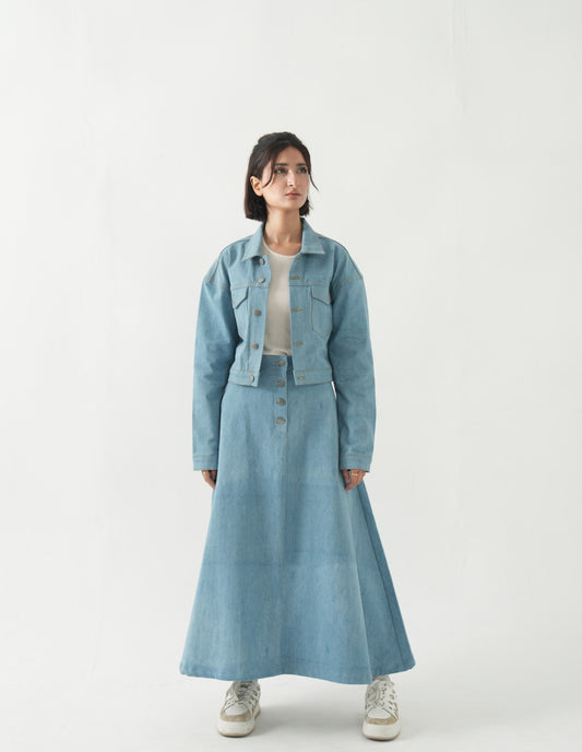 Elysia - Denim Skirt Set